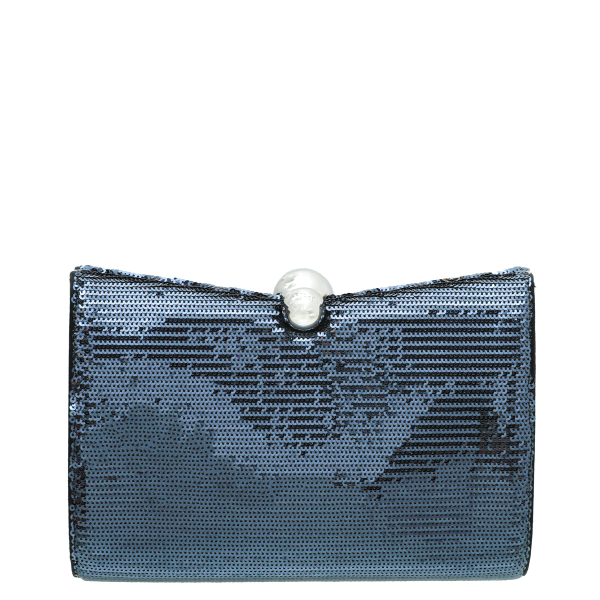 Christian Dior Navy Blue Sequins Chain Pochette