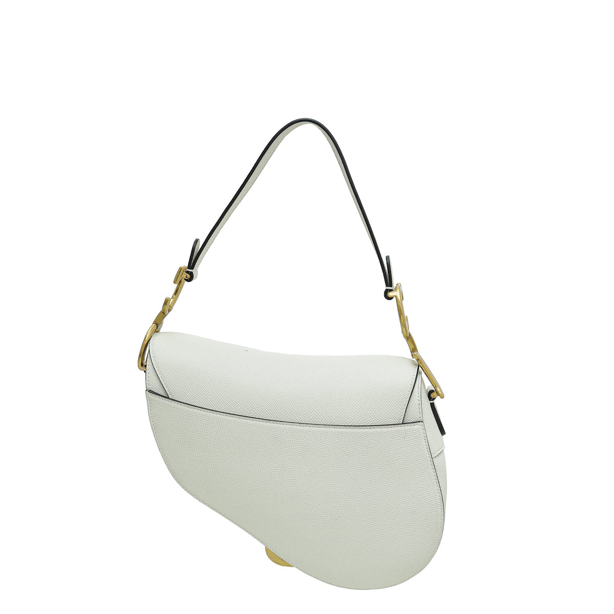 Christian Dior White Saddle Bag Medium