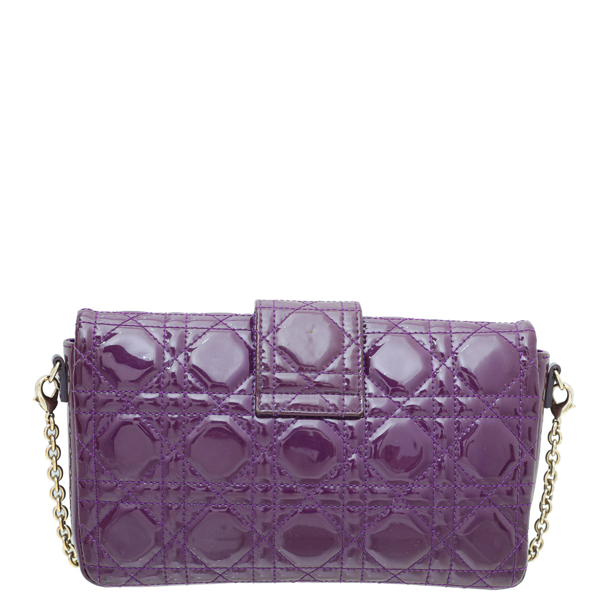 Christian Dior Violet New Lock Promenade Wallet On Chain