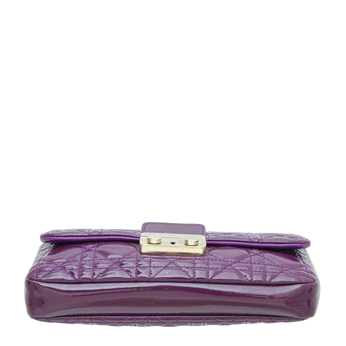 Christian Dior Violet New Lock Promenade Wallet On Chain