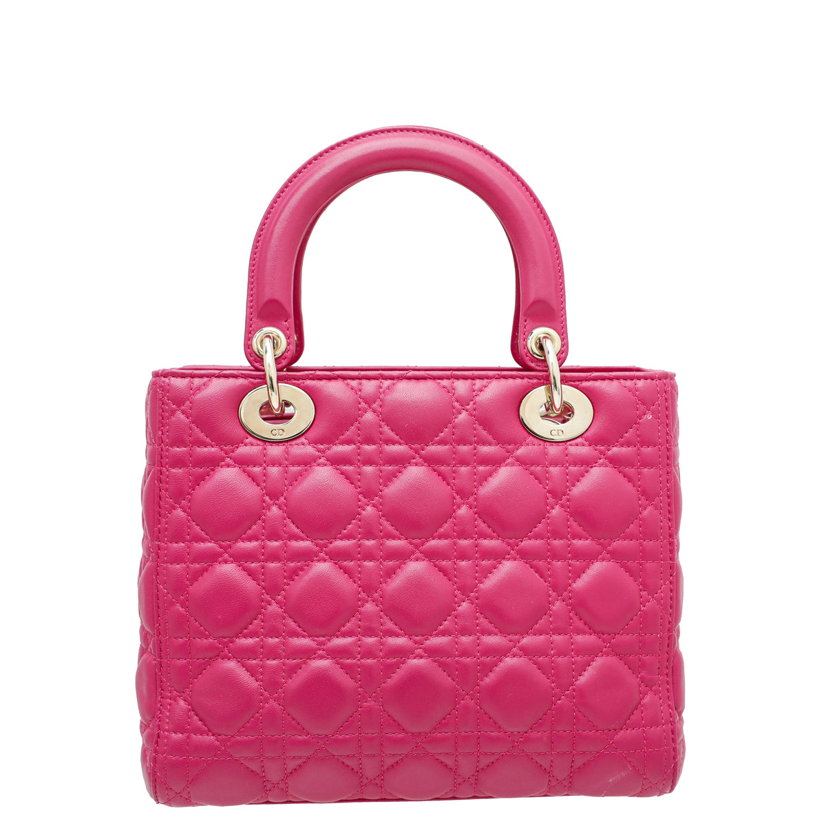 Christian Dior Fuchsia Lady Dior Medium Bag