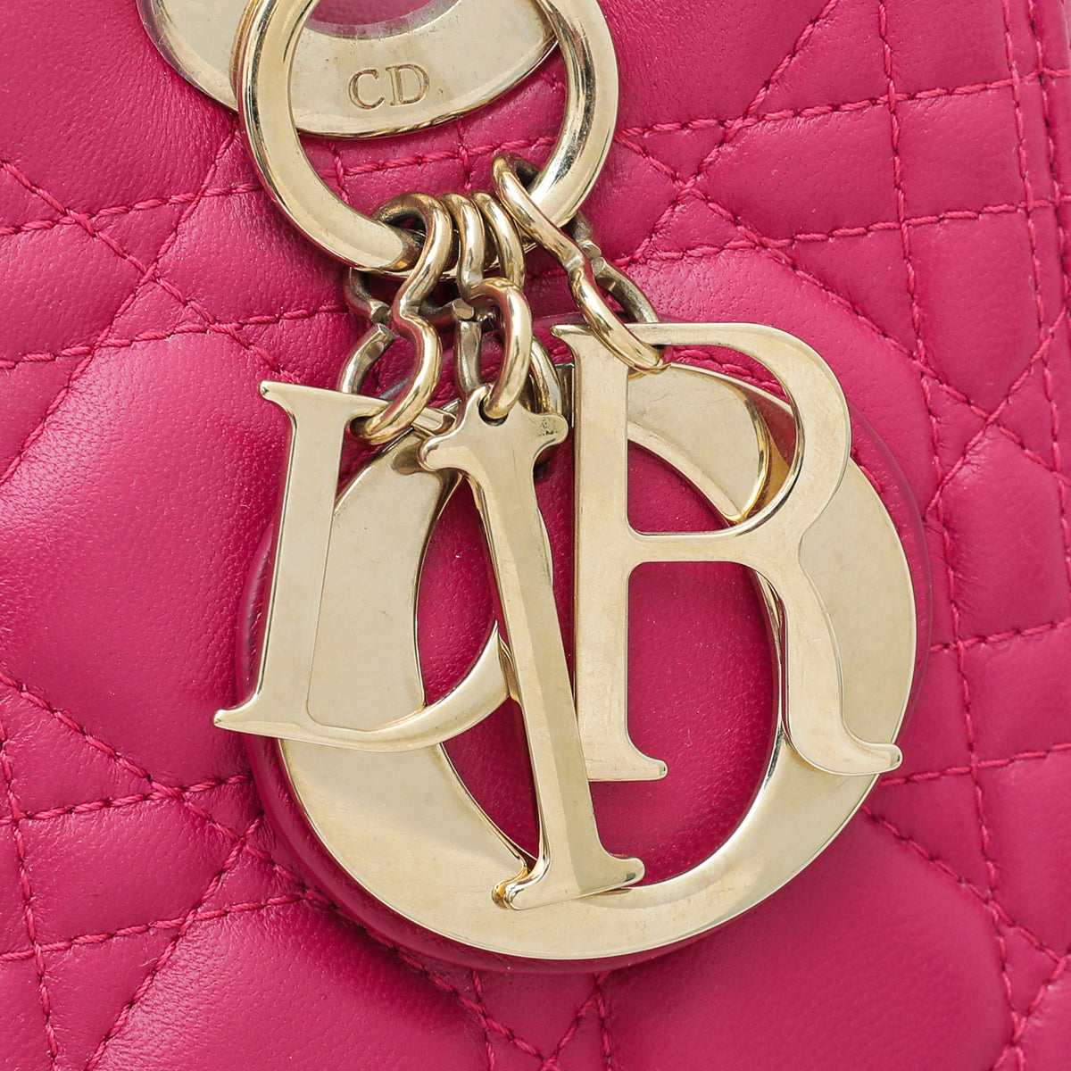 Christian Dior Fuchsia Lady Dior Medium Bag