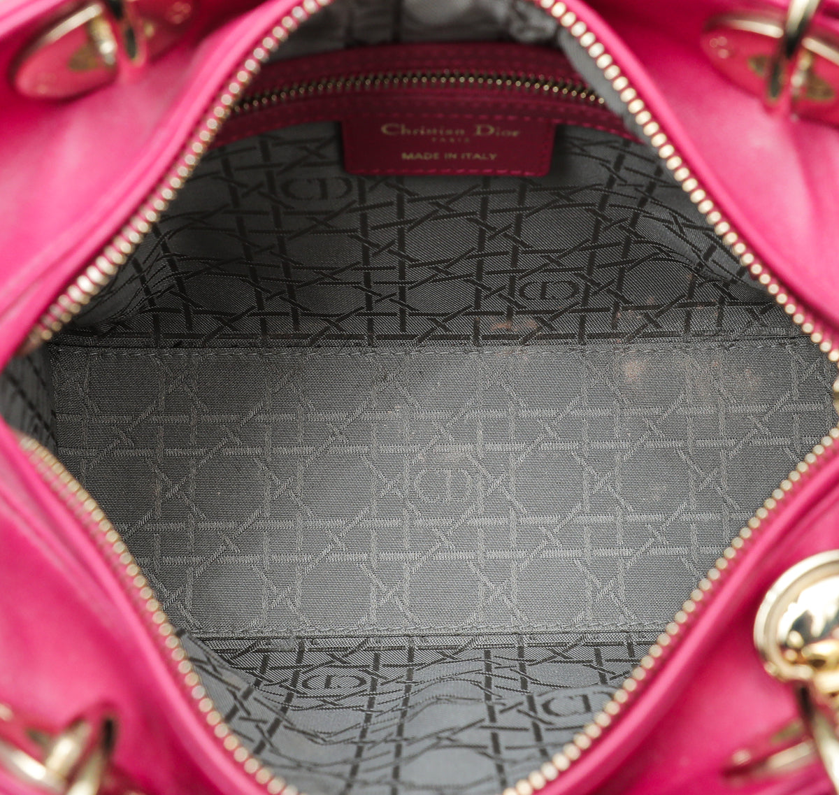 Christian Dior Fuchsia Lady Dior Medium Bag