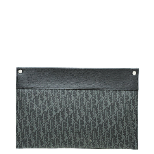 Christian Dior Black Homme Oblique Men's Document Holder