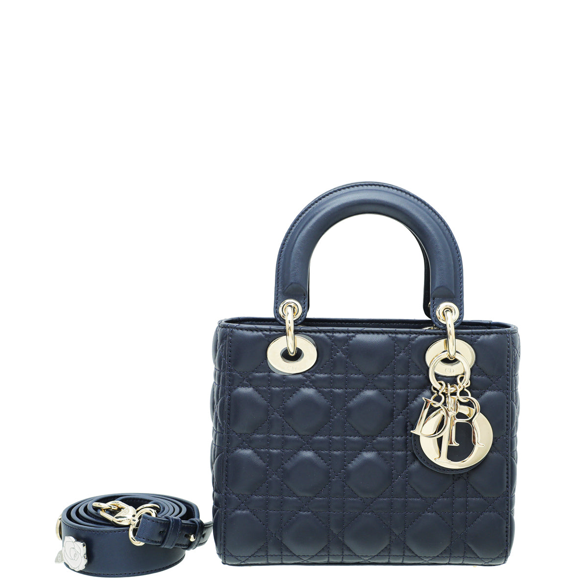 Christian Dior Navy Blue Lady Dior My ABCDior Small Bag