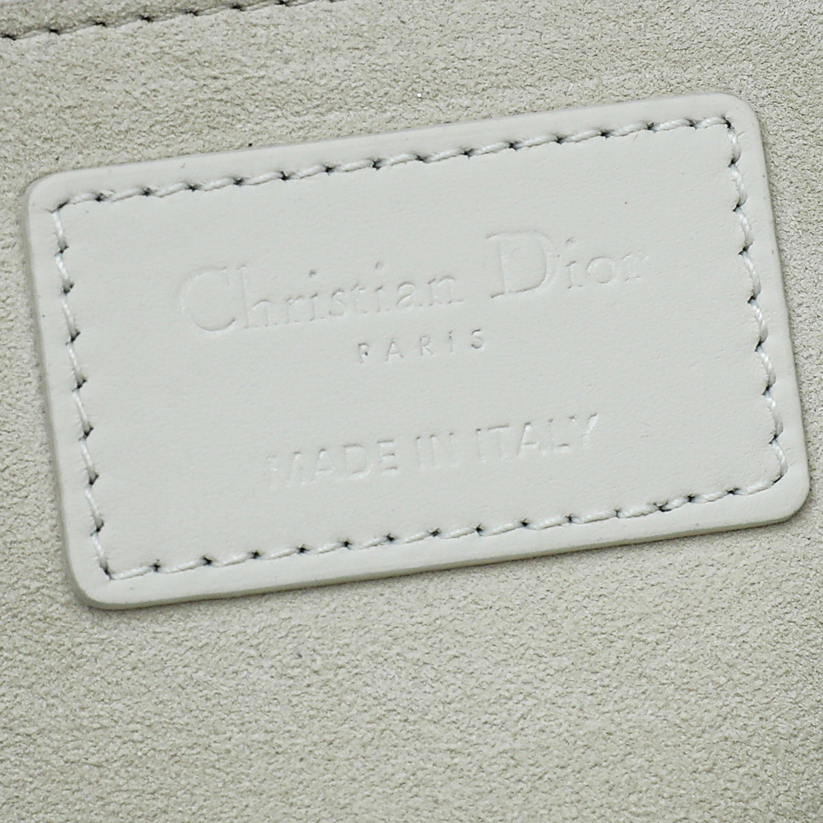 Christian Dior White Ultra Matte Lady Dior Medium Bag