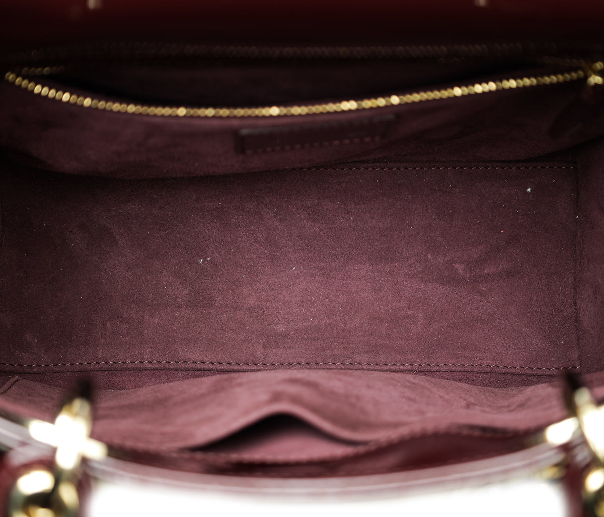 Christian Dior Burgundy Lady Dior Medium Bag