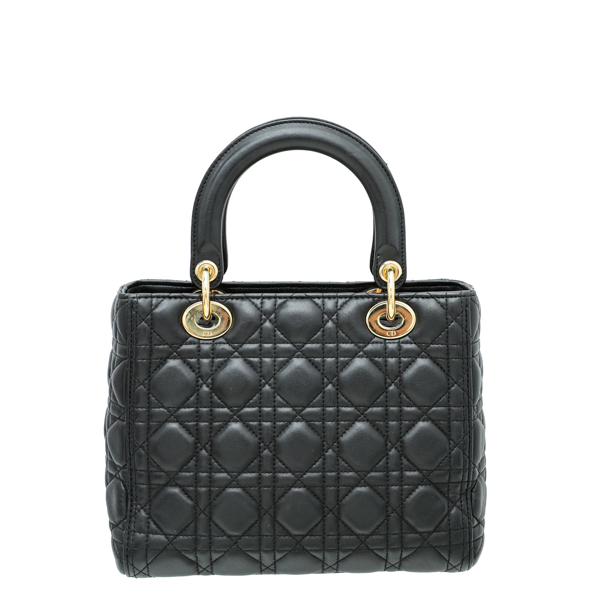 Christian Dior Black Lady Dior Medium Bag