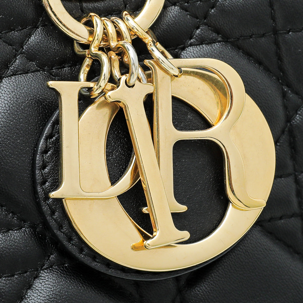 Christian Dior Black Lady Dior Medium Bag