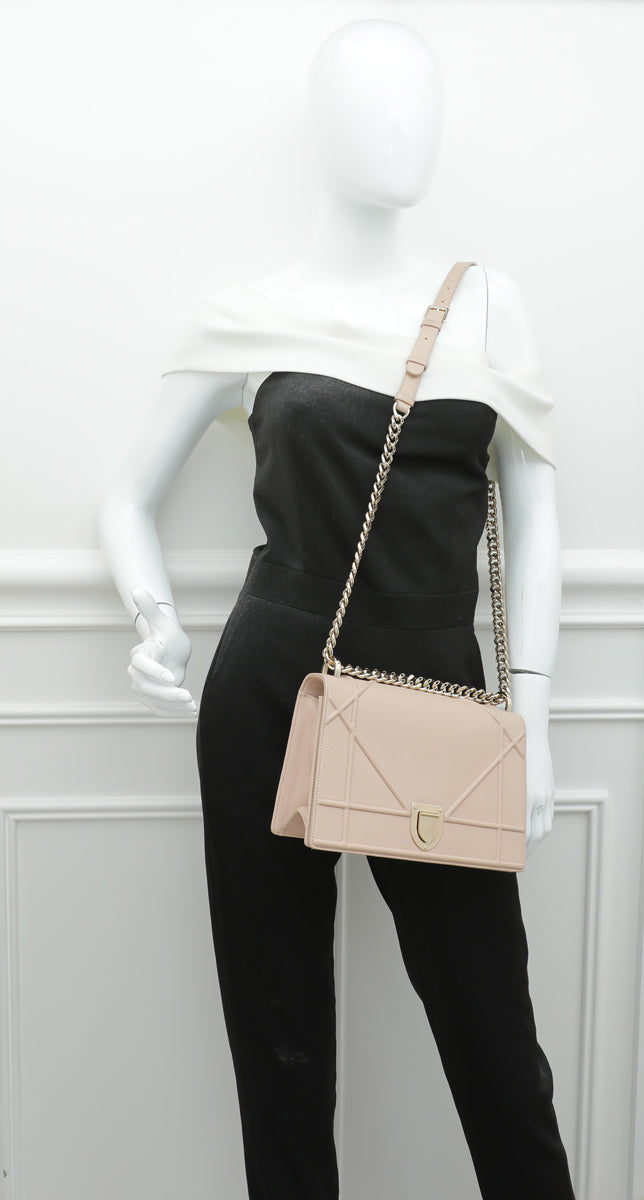 Christian Dior Beige Diorama Shoulder Bag