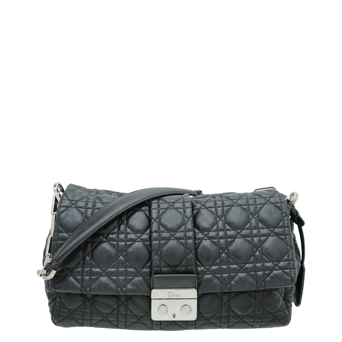 Christian Dior Black New Lock Cannage Flap Bag