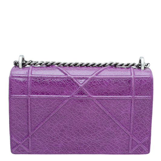 Christian Dior Violet Diorama Ceramic Effect Medium Bag