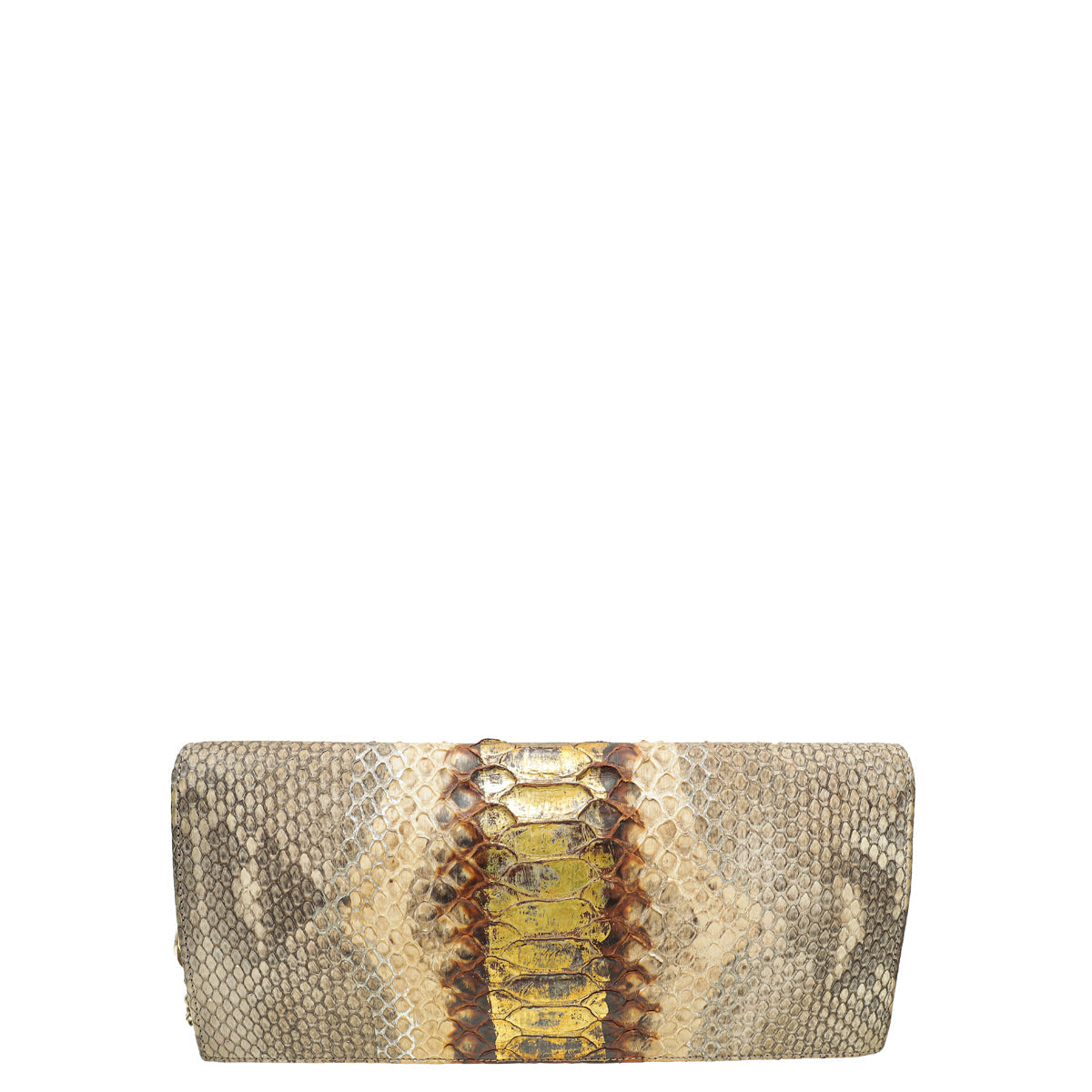 Christian Dior Natural Python Lady Dior Chain Clutch