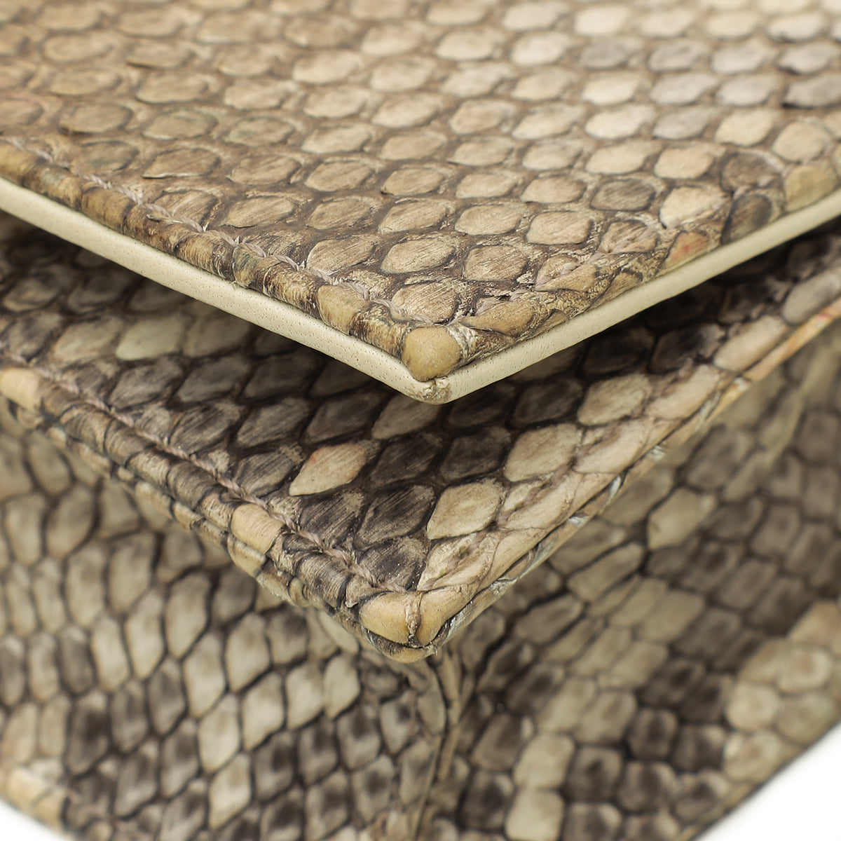 Christian Dior Natural Python Lady Dior Chain Clutch