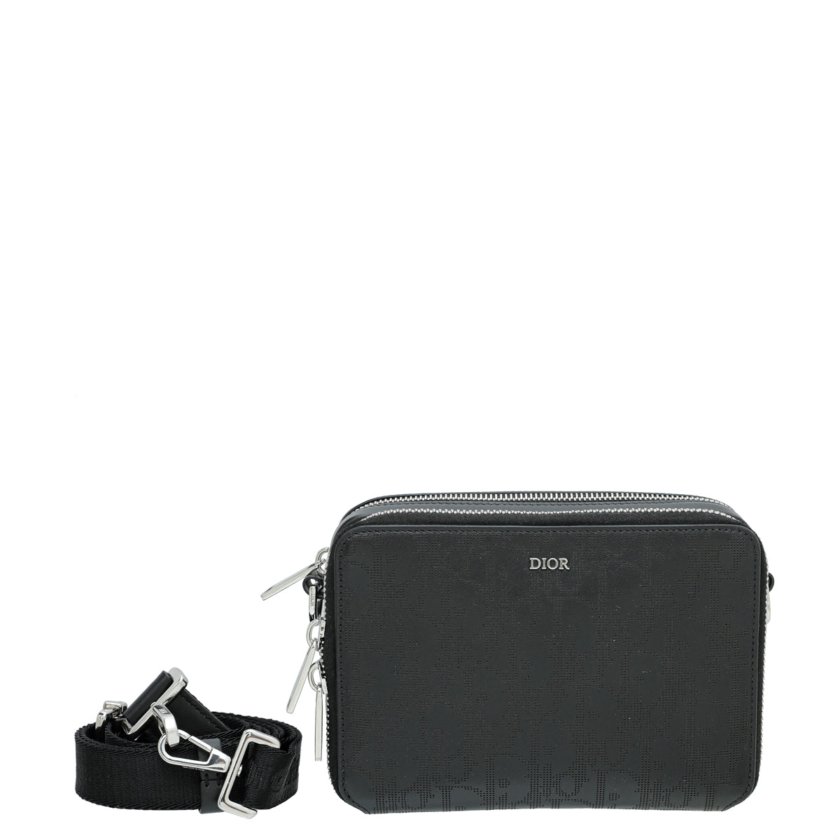 Christian Dior Black Oblique Galaxy Messenger Pouch