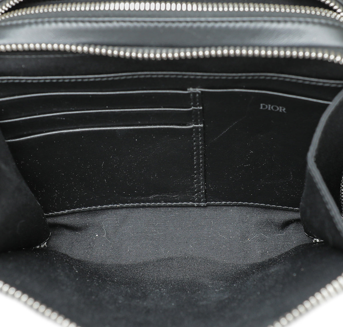 Christian Dior Black Oblique Galaxy Messenger Pouch