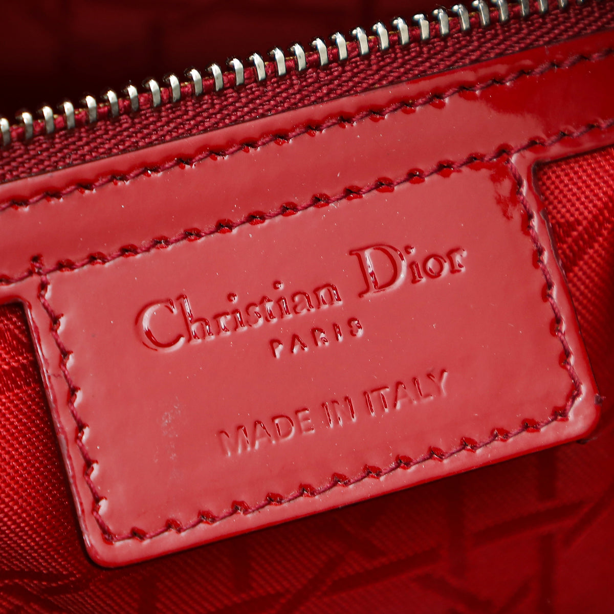 Christian Dior Red Lady Dior Large Bag