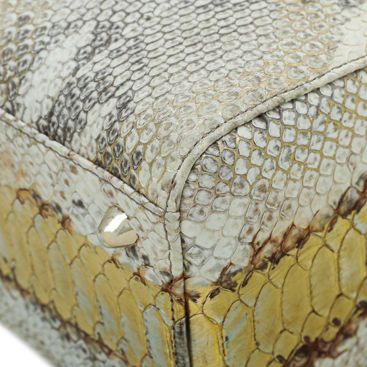 Christian Dior Bicolor Python Lady Dior Large Bag