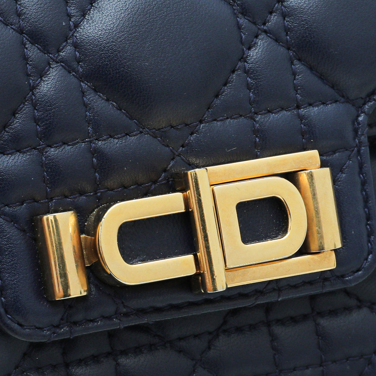 Christian Dior Navy Blue Miss Dior Lined Flap Chain Bag