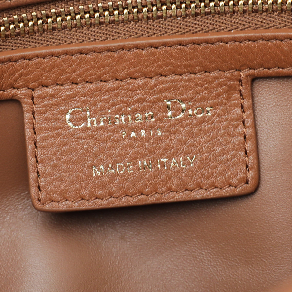 Christian Dior Brown Soft Cannage Caro Small Flap Bag