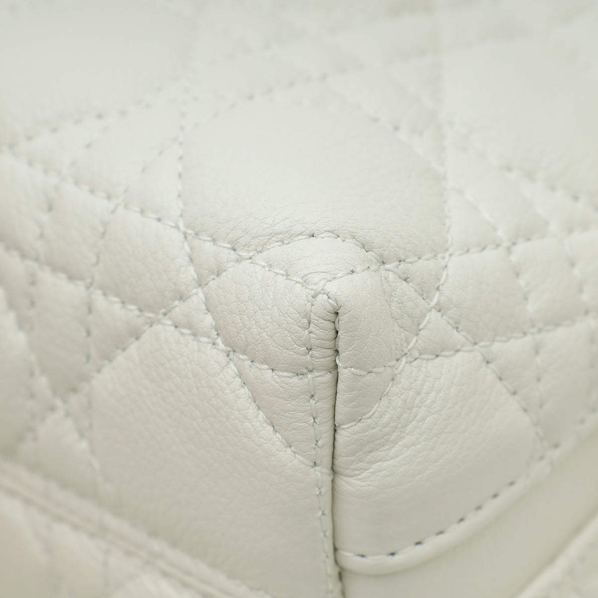 Christian Dior White Cannage Caro D-Cosy Bag