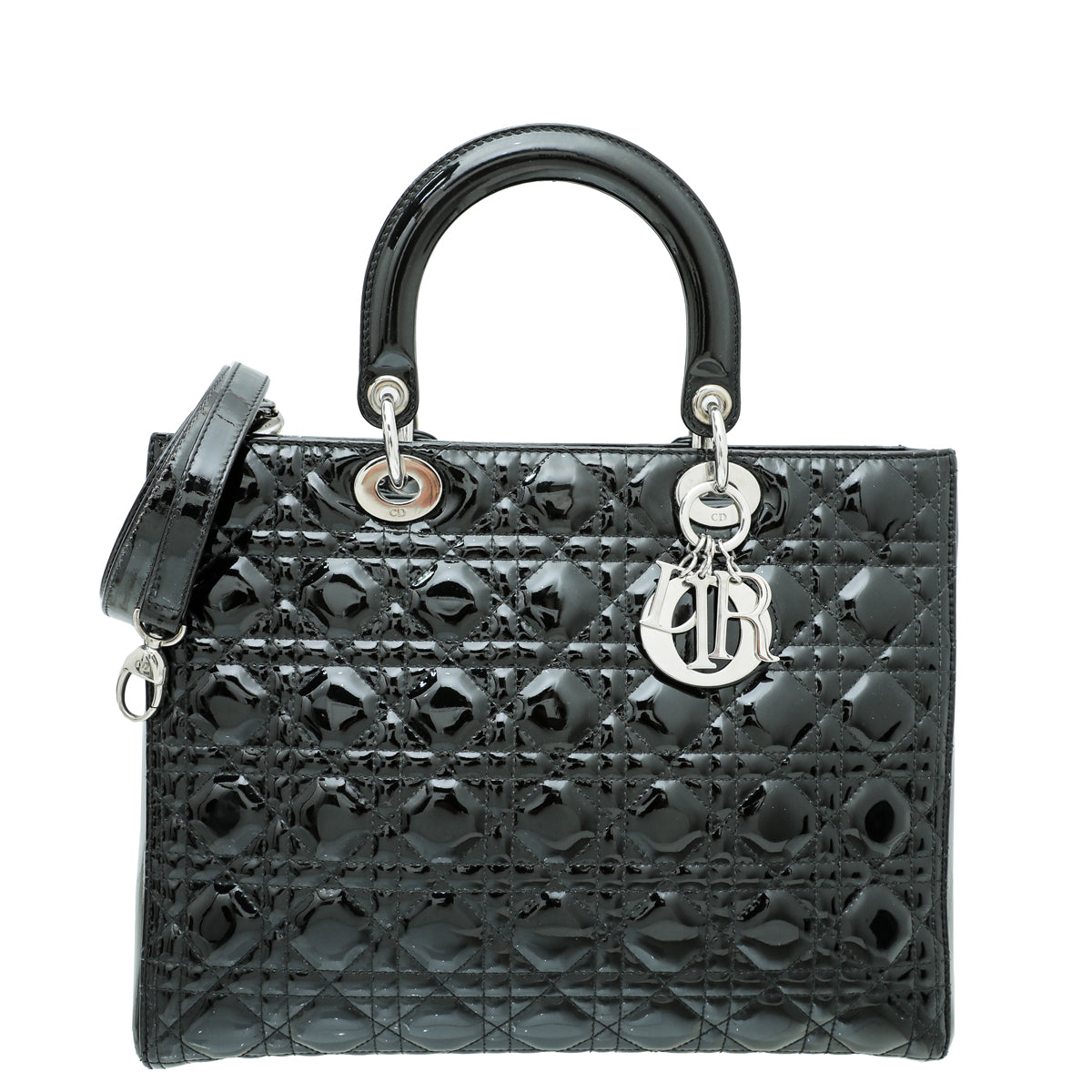 Christian Dior Black Lady Dior Large Bag