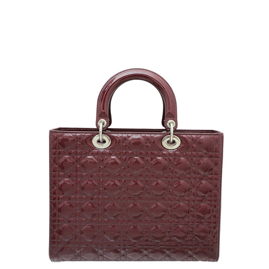 Christian Dior Burgundy Lady Dior Bag