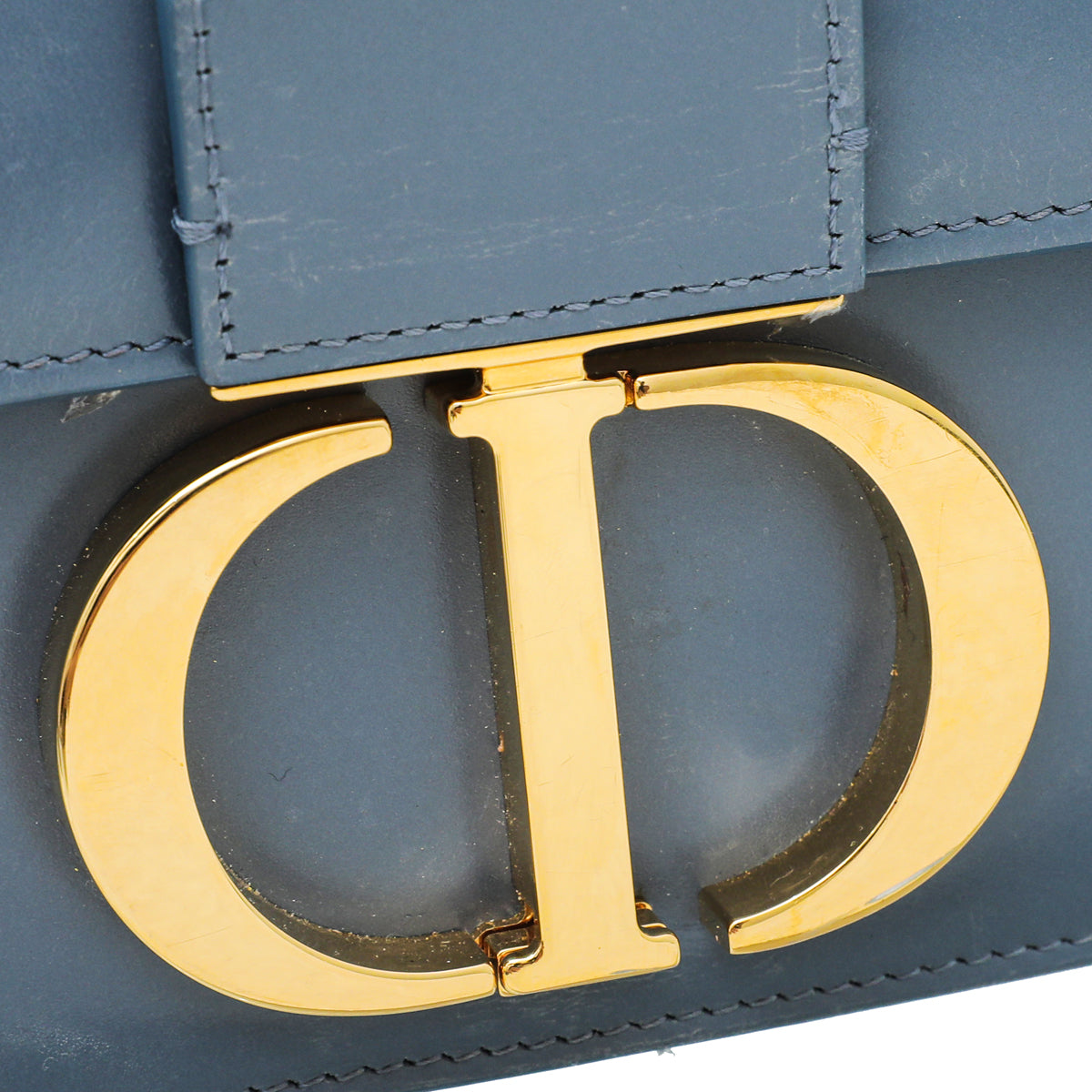 Christian Dior Blue 30 Montaigne Flap Medium Shoulder Bag