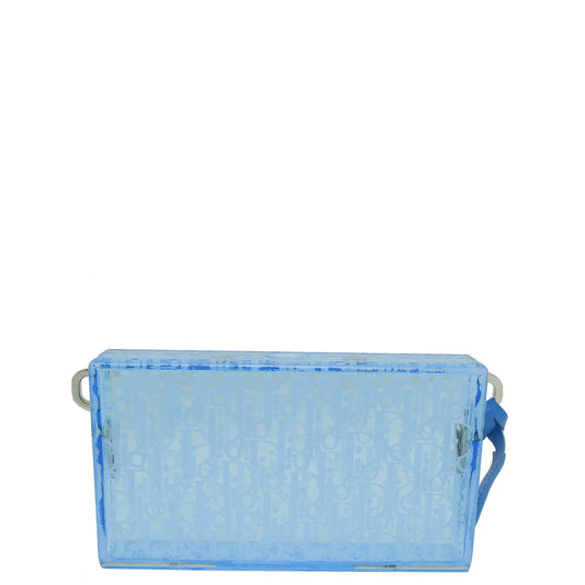 Christian Dior Blue x Rimowa Plexiglass Pouch Bag for Men