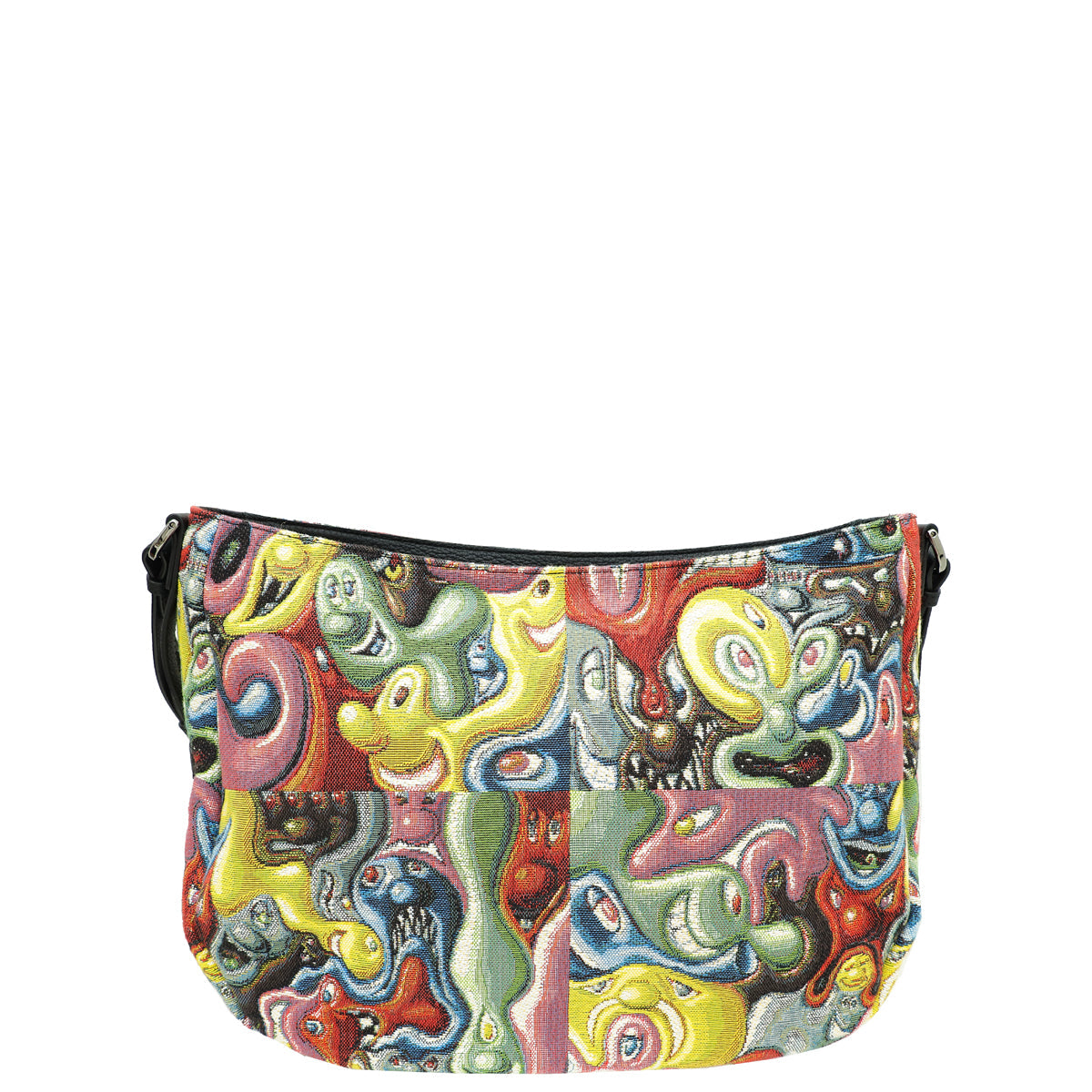 Christian Dior Multicolor X Kenny Scharf Jacquard Printed Soft Saddle Bag