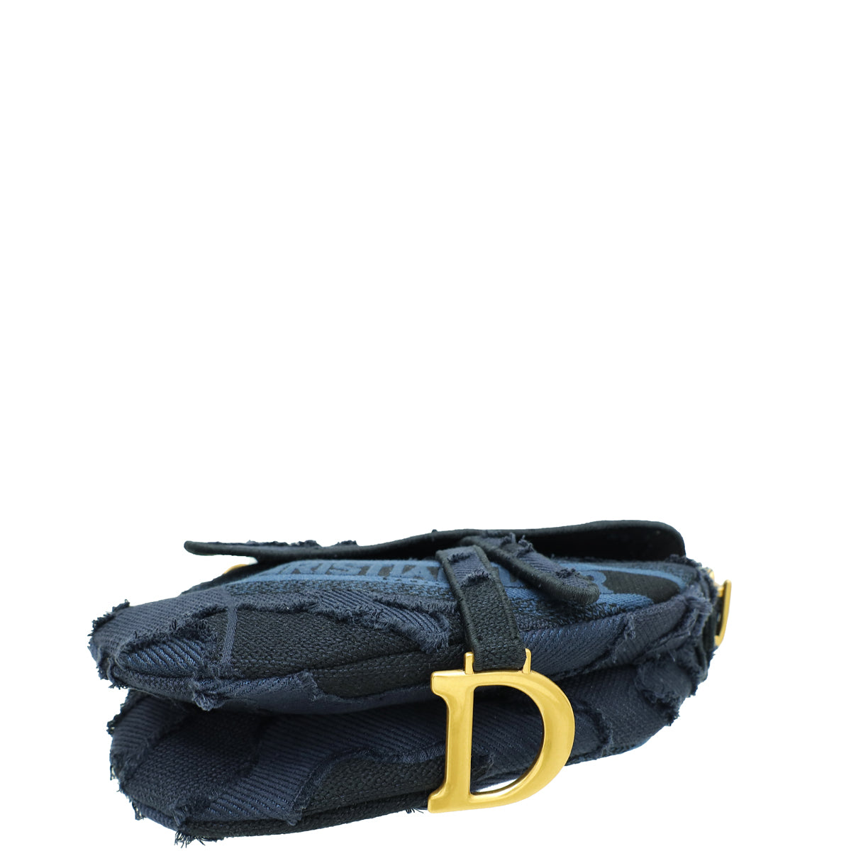 Christian Dior Bicolor Embroidered Camouflage Saddle Bag