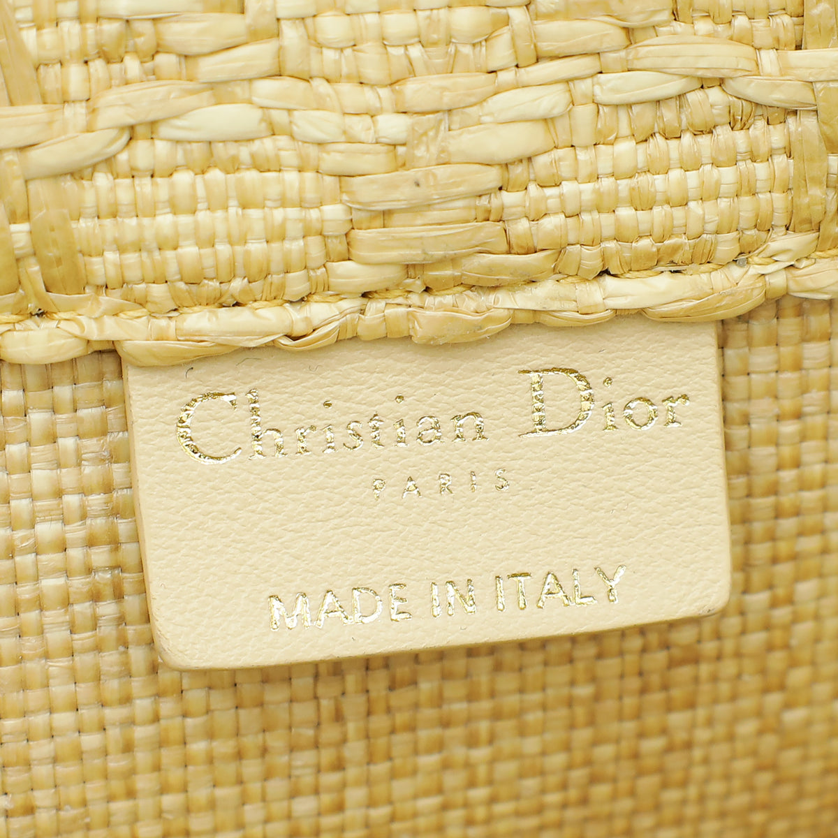 Christian Dior Bicolor Cannage Raffia Book Tote Medium Bag