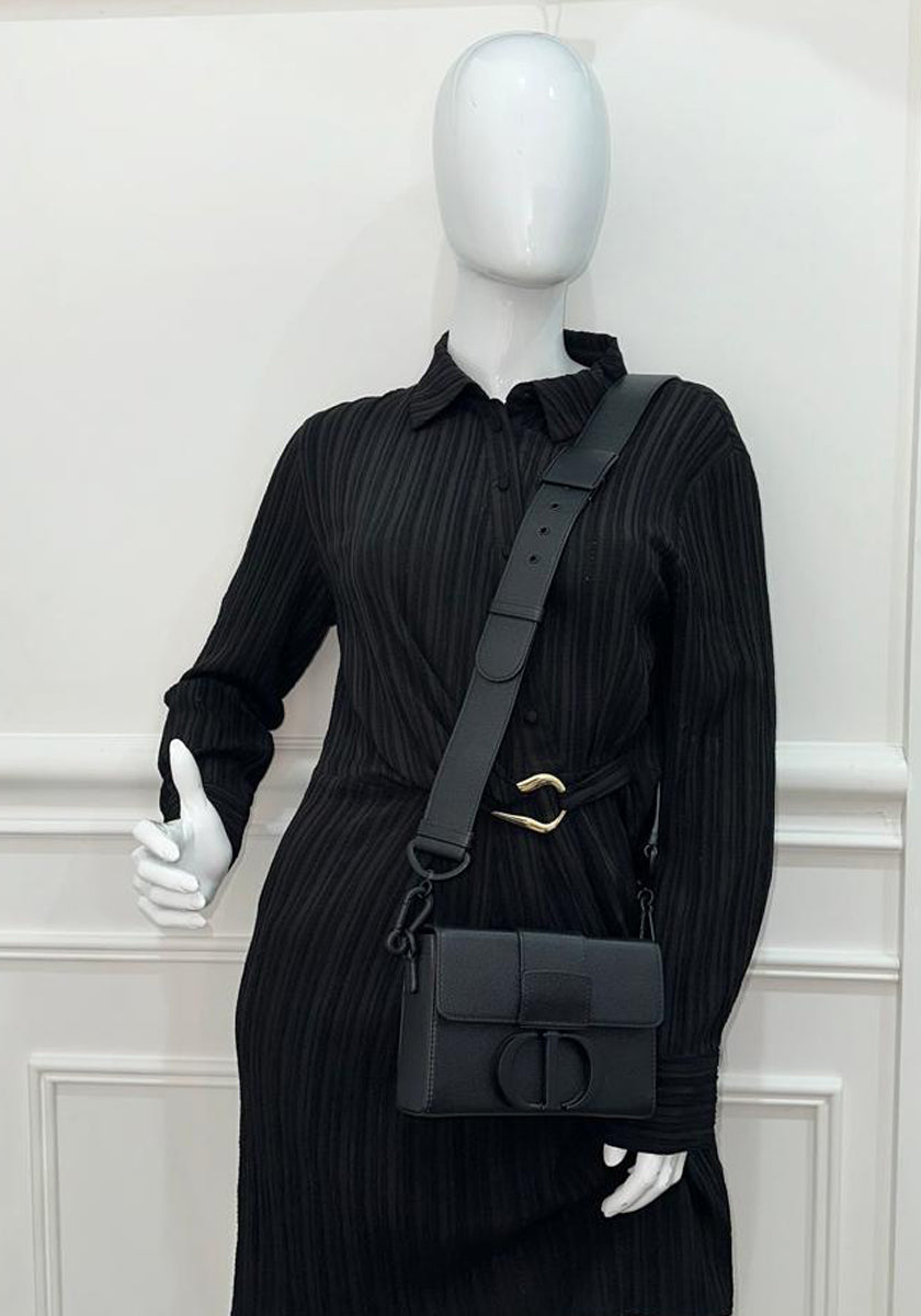 Christian Dior Black 30 Montaigne Box Bag