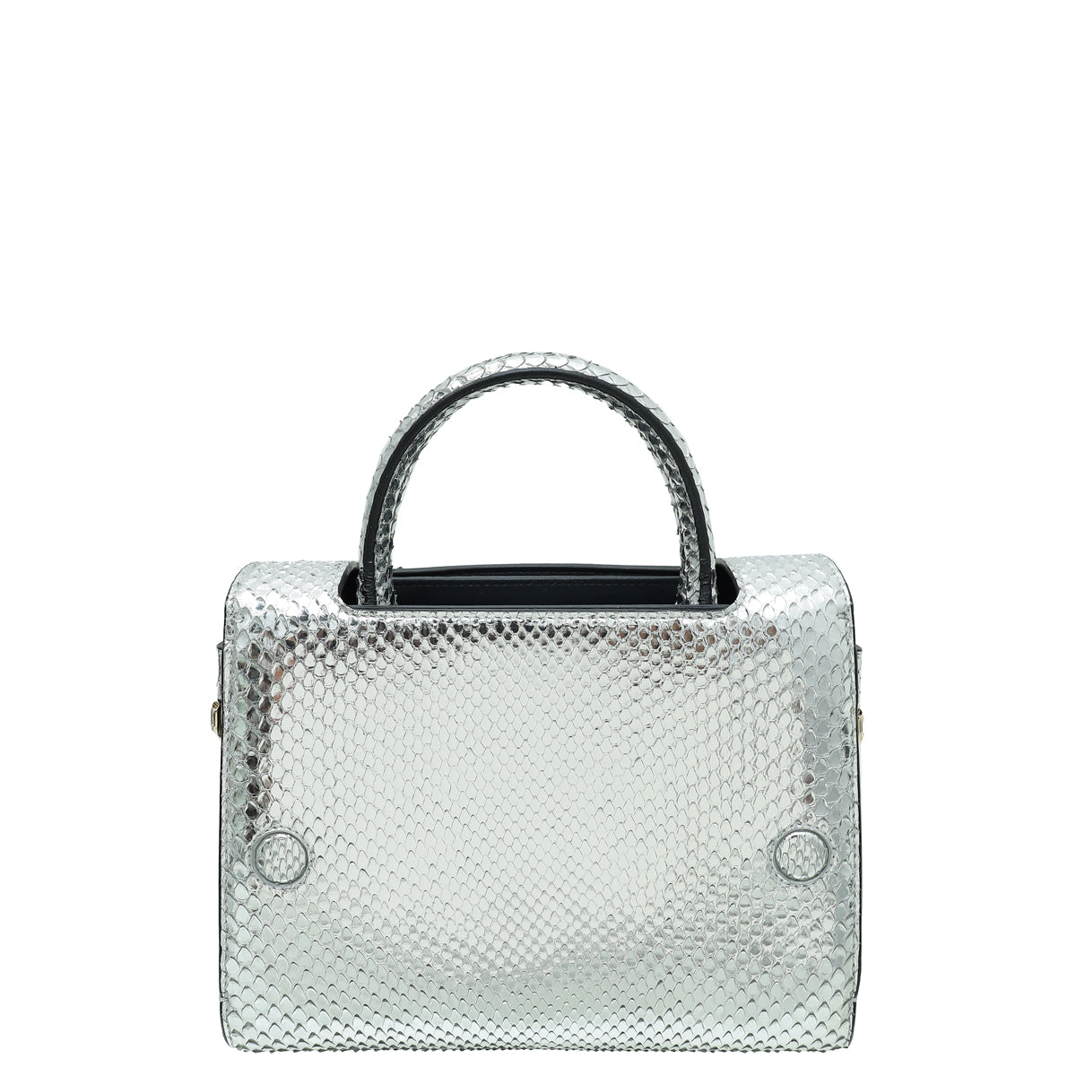 Christian Dior Metallic Silver Python Diorever Mini Bag