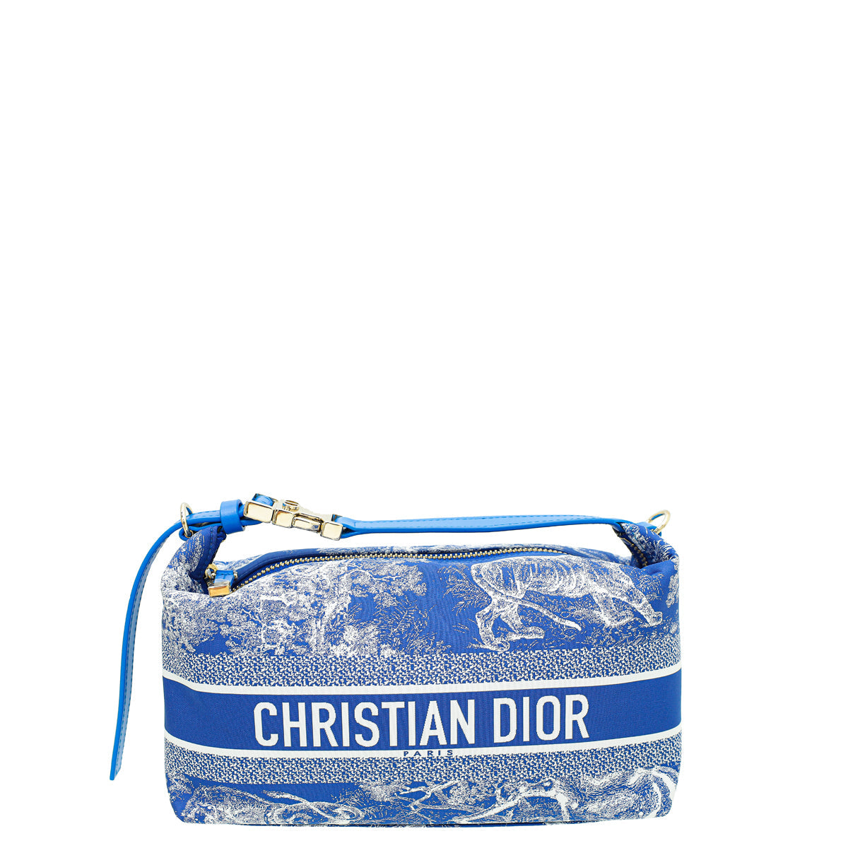 Christian Dior Blue DiorTravel Toile De Jouy Nomad Medium Pouch