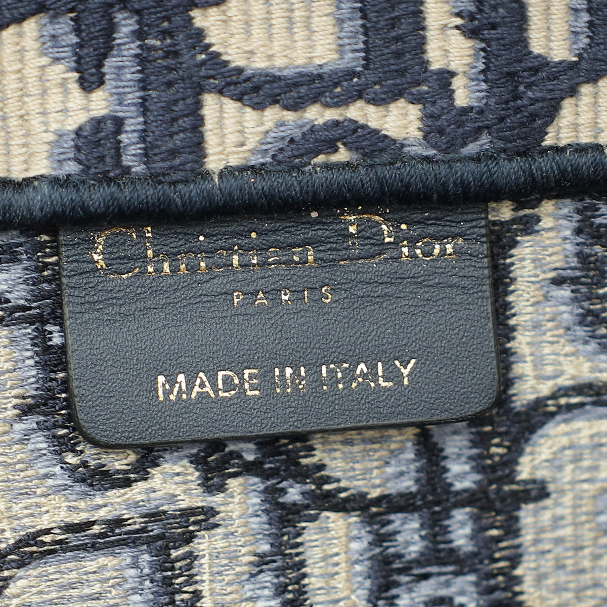 Christian Dior Navy Blue Oblique Book Tote Medium Bag