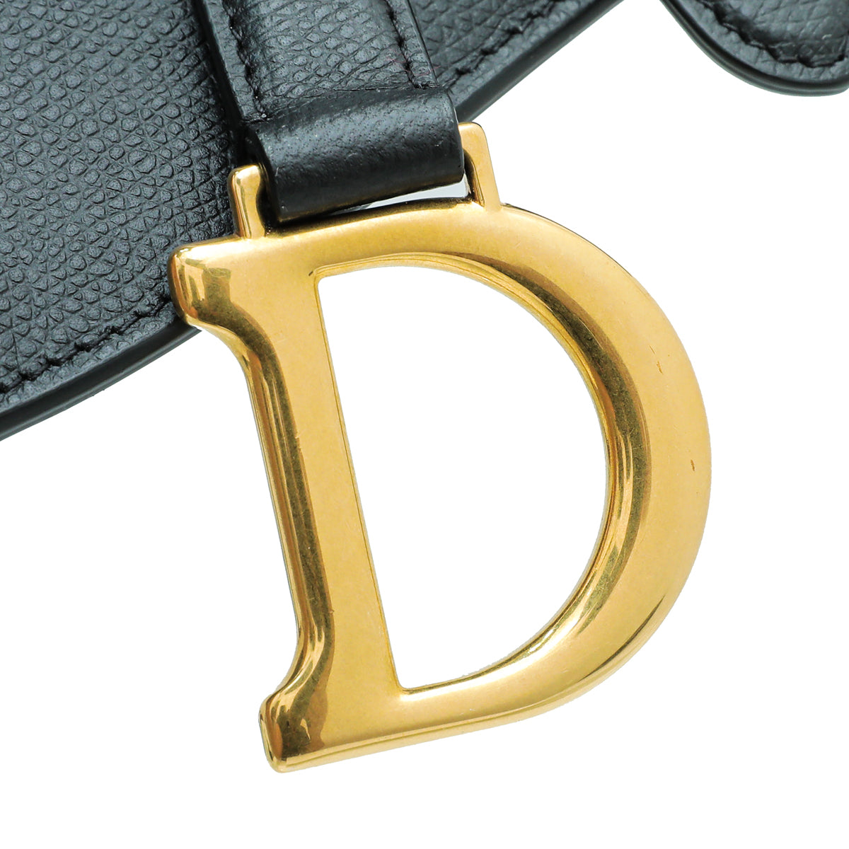 Christian Dior Black Saddle Flat Belt Pouch