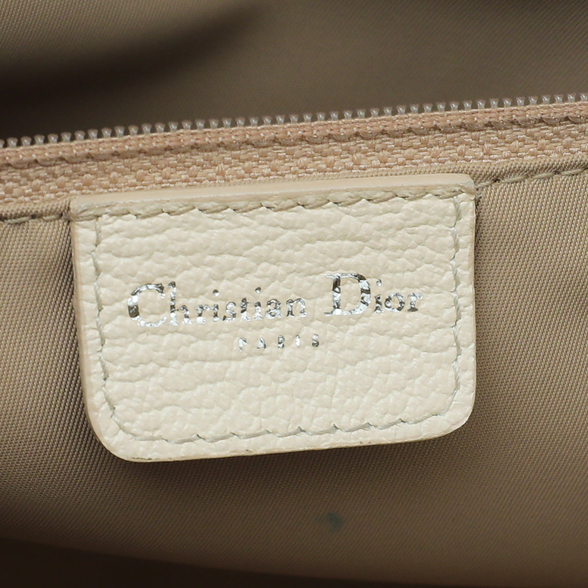 Christian Dior Beige Multicolor Diorissimo Embroidered Frame Tote Bag