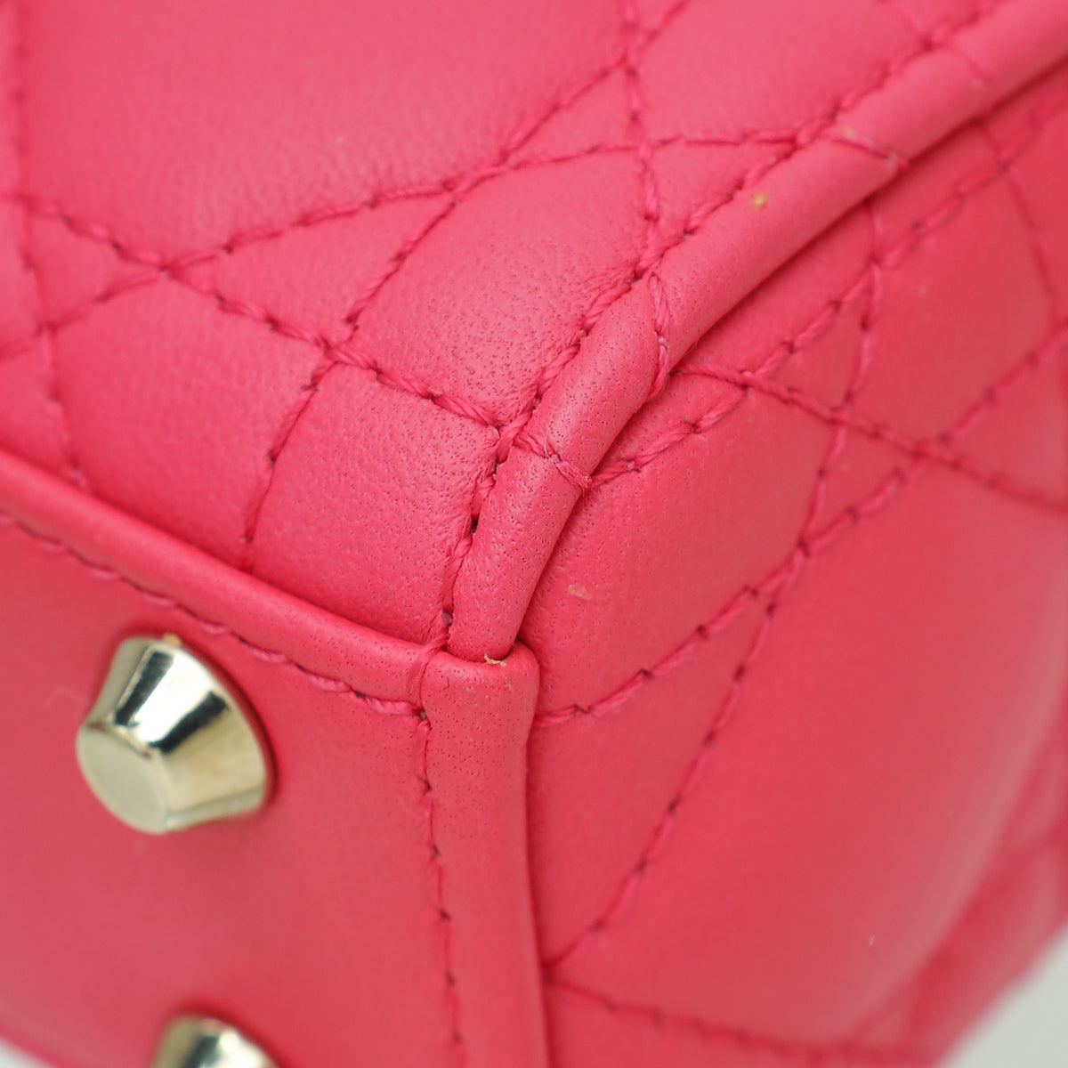 Christian Dior Fuchsia Micro Lady Dior Bag