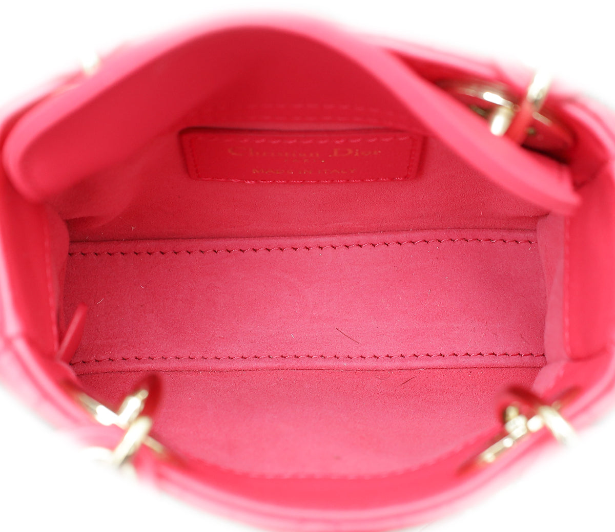 Christian Dior Fuchsia Micro Lady Dior Bag