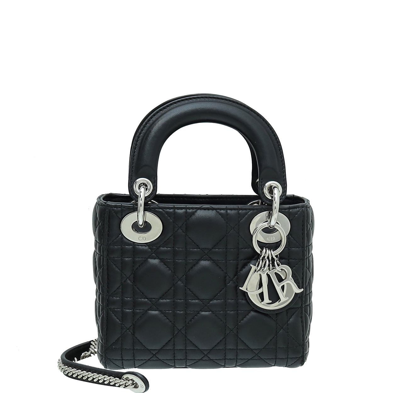 Christian Dior Black Lady Dior Mini Chain Bag