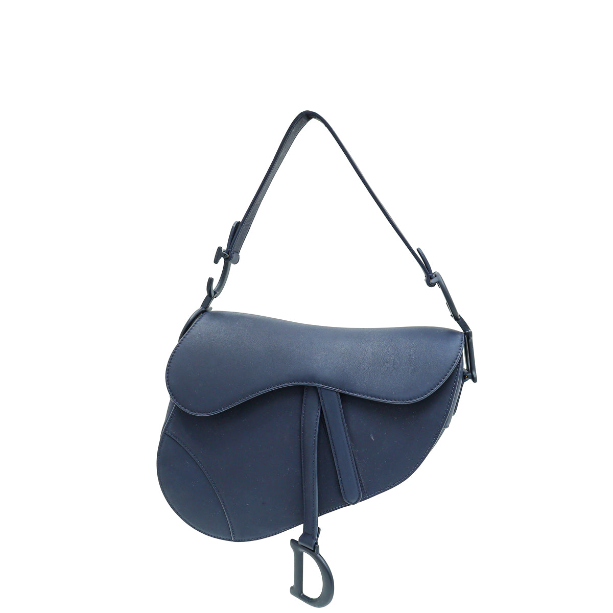 Christian Dior Navy Blue Ultra Matte Saddle Medium Bag