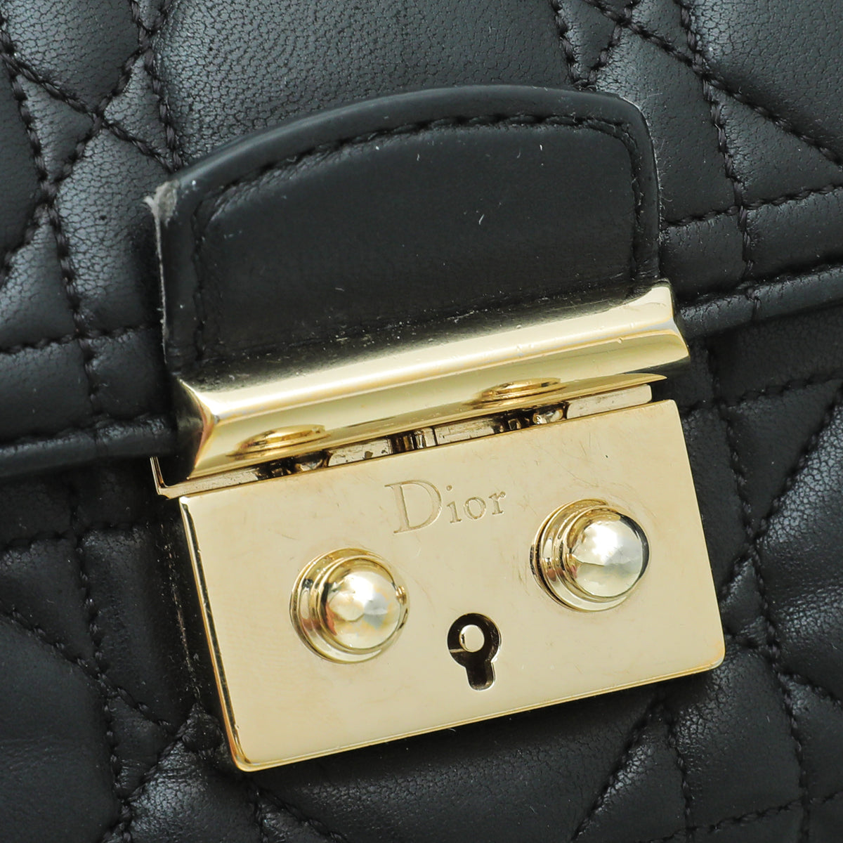 Christian Dior Black Miss Dior Promenade Pouch Clutch