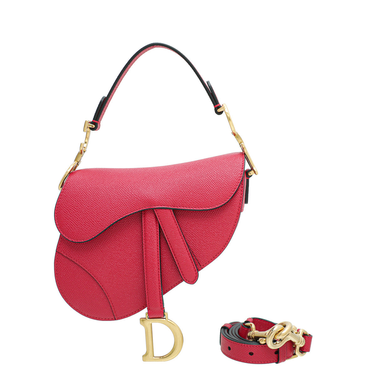 Christian Dior Cherry Saddle Mini Satchel Bag W/ Bag Strap