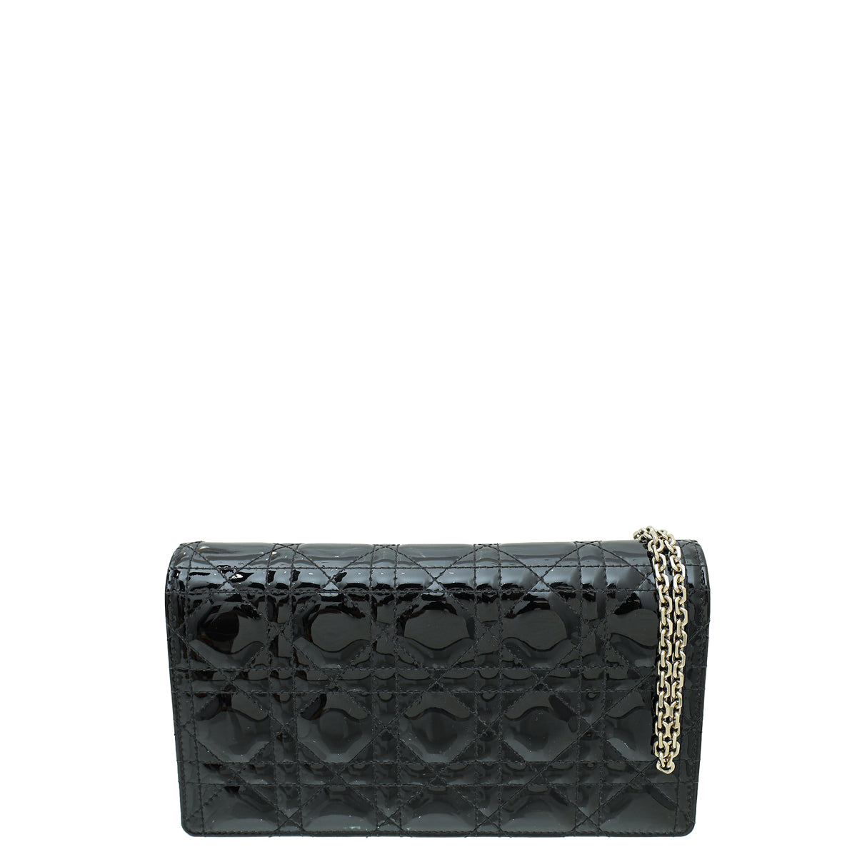 Christian Dior Black Lady Dior Chain Pouch