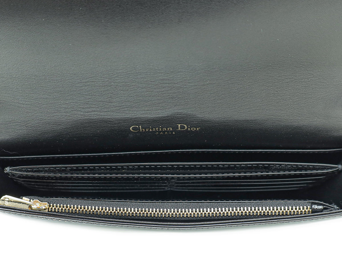 Christian Dior Black Lady Dior Chain Pouch