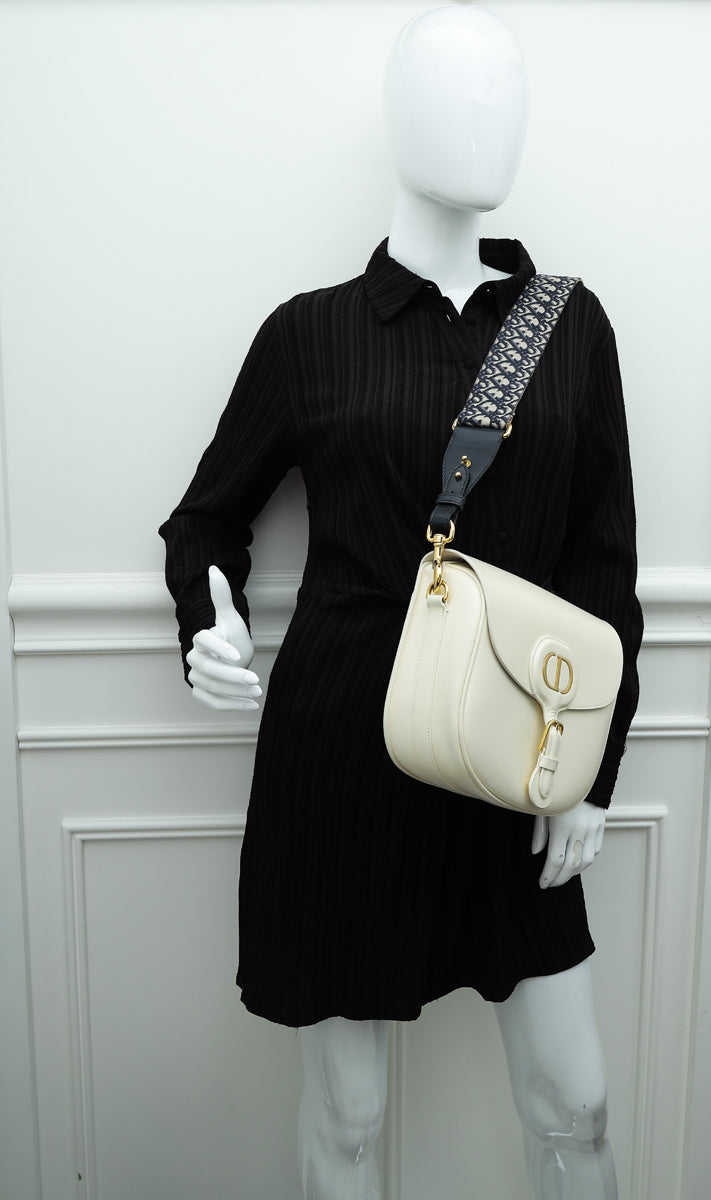 Christian Dior Cream Bobby Large Flap Bag