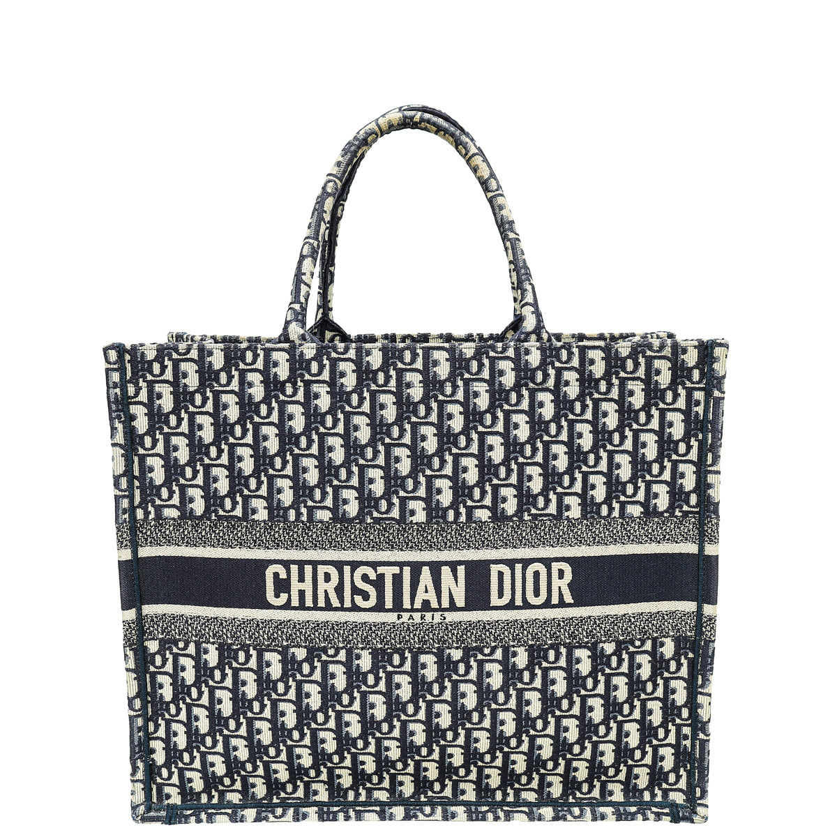 Christian Dior Blue Oblique Book Tote Large Bag