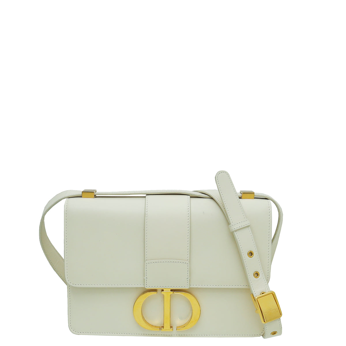 Christian Dior White 30 Montaigne Shoulder Bag