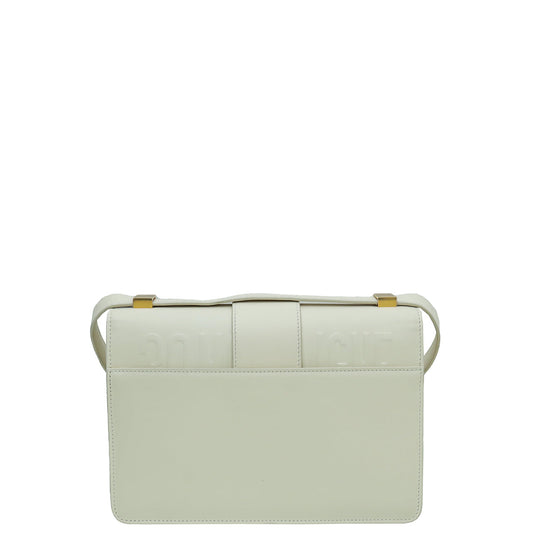 Christian Dior White 30 Montaigne Shoulder Bag